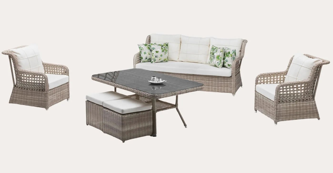 Rattan-Gartenmöbel