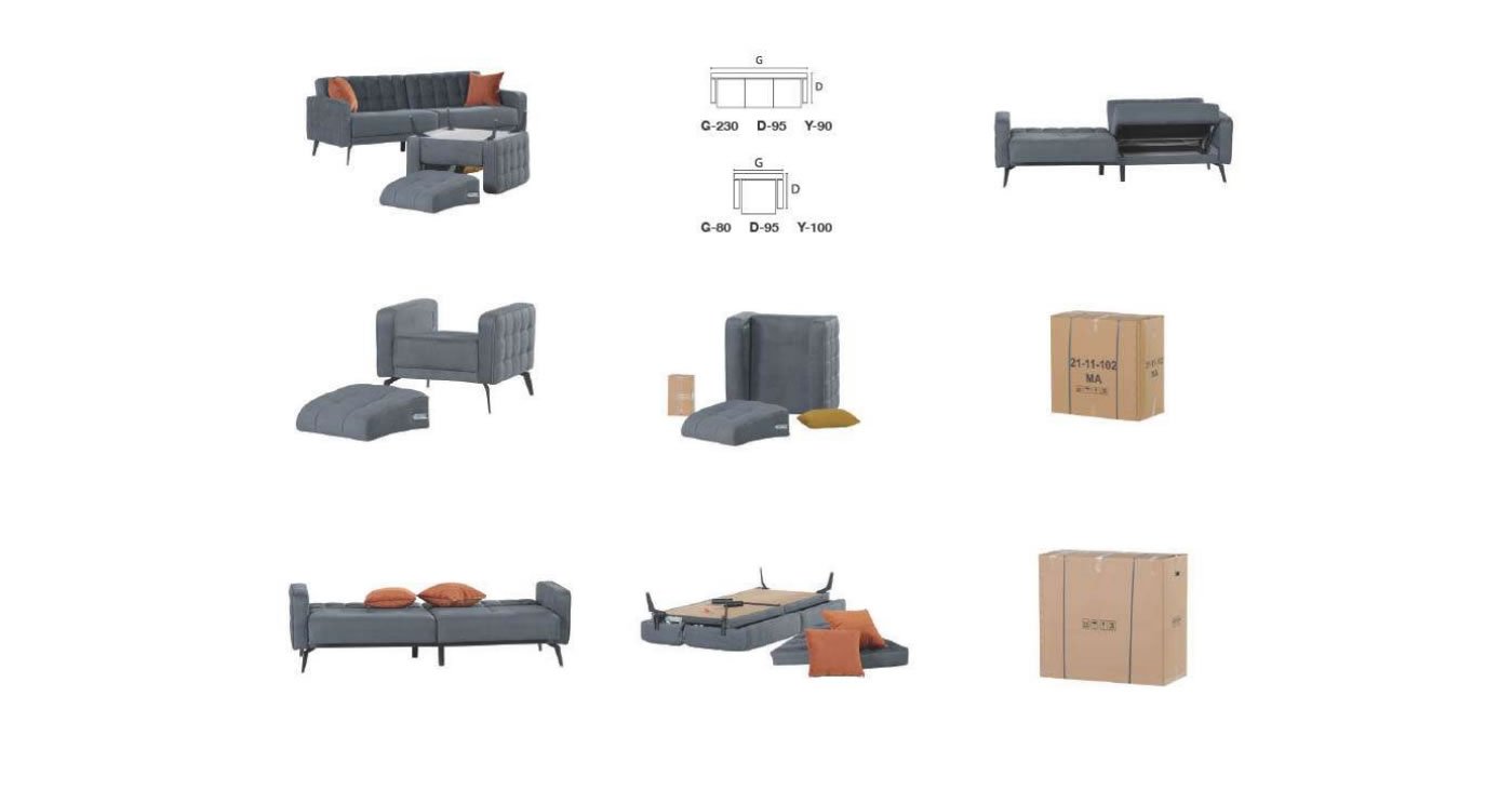 Zerlegbar Sofa